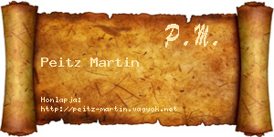 Peitz Martin névjegykártya